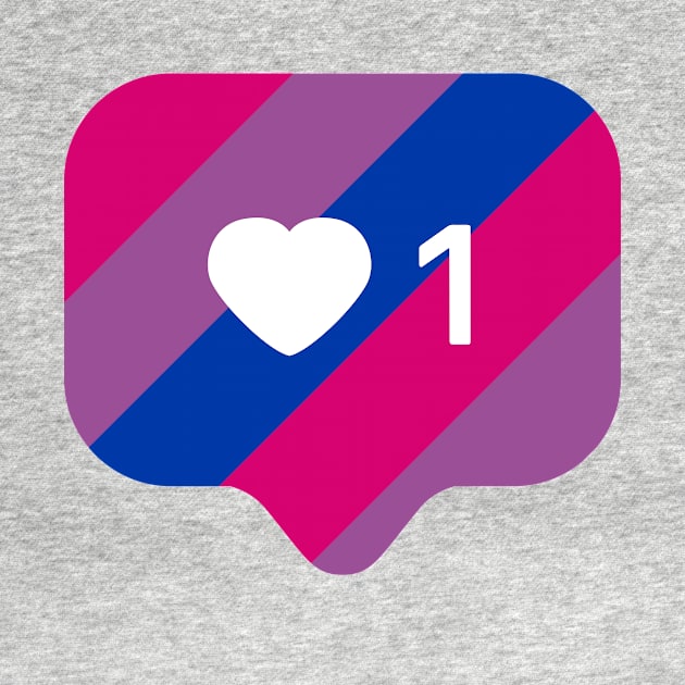 Instagram Heart Notification - Bisexual Flag by socialdilemma